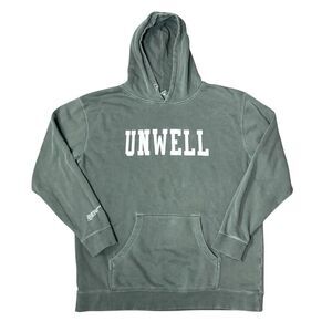 Barstool Call Her Daddy Womens XL Unwell Hoodie Distressed Green Sweatshirt